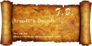 Trepák Dezső névjegykártya